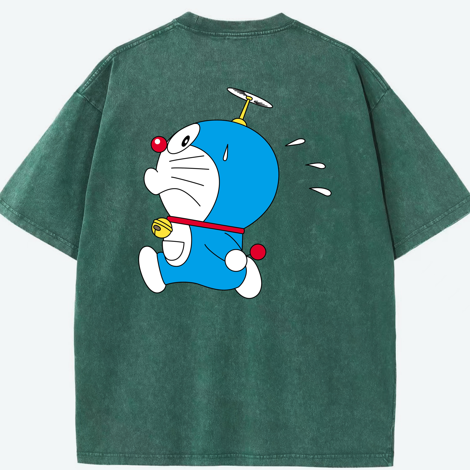（画像用） ドラえもん Doraemon 綿100% ヴィンテージ風 半袖Tシャツ（背面プリント）